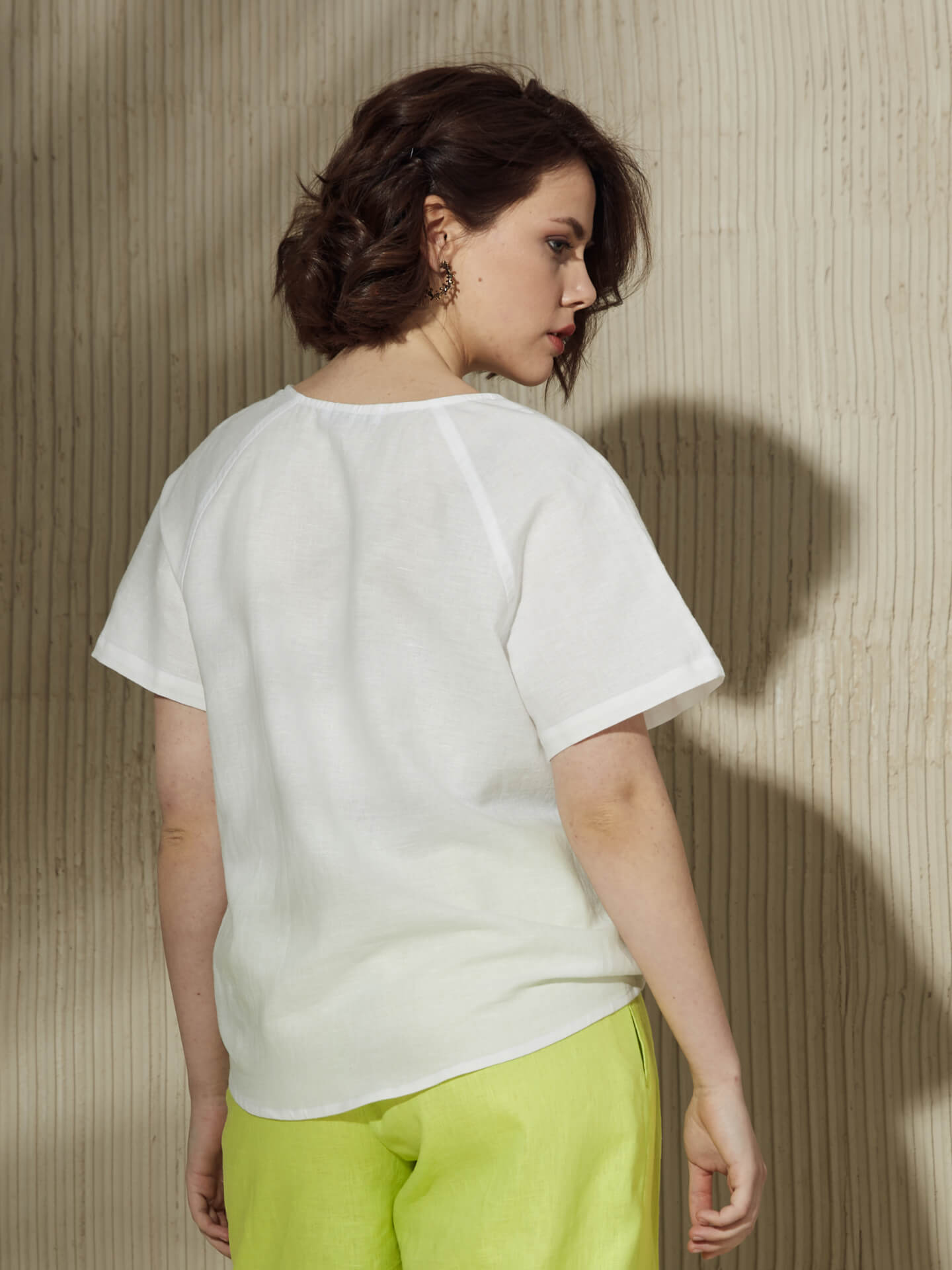 Блуза с принтом "Листья"