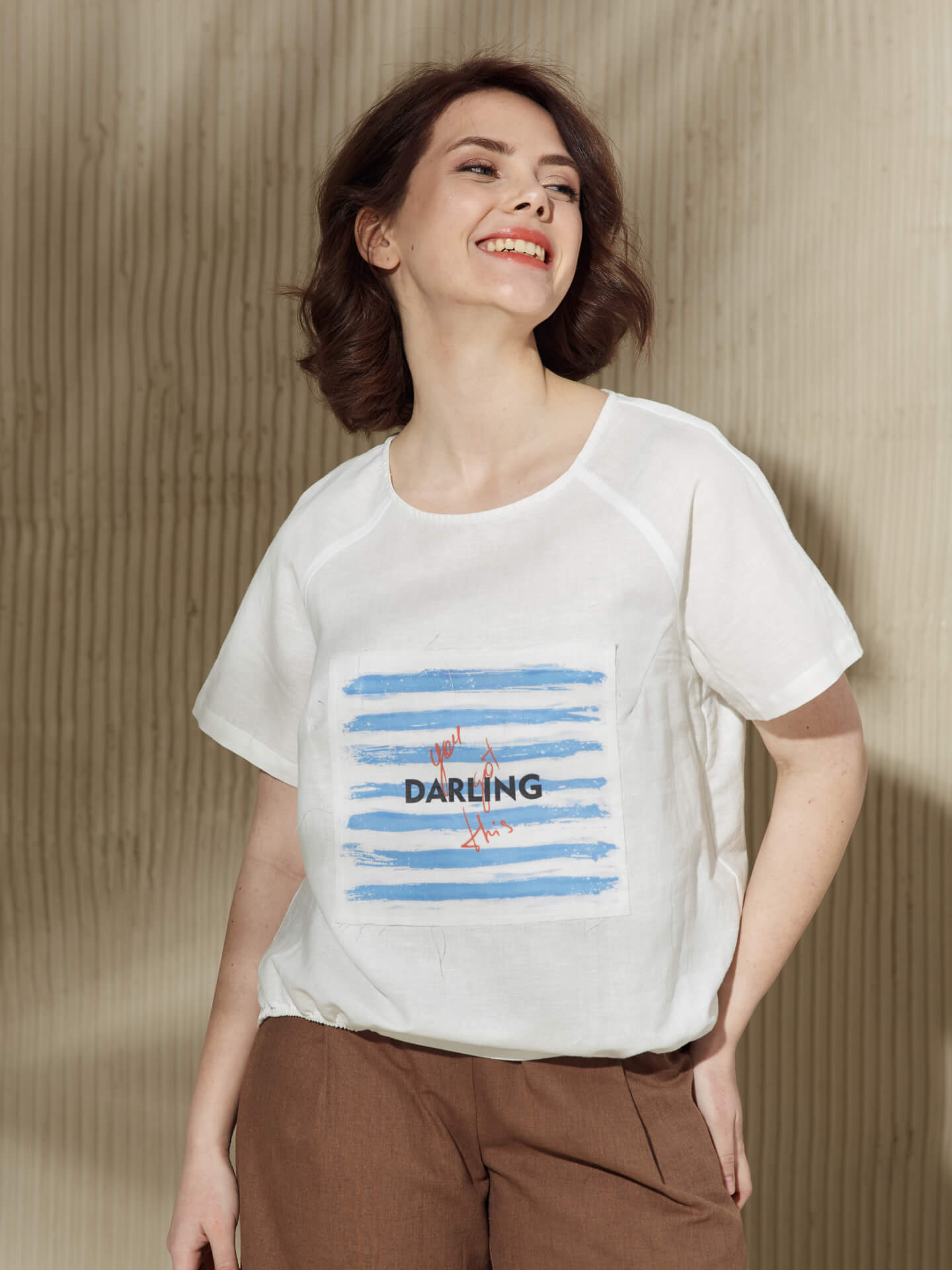 Блуза с принтом "Полосы"