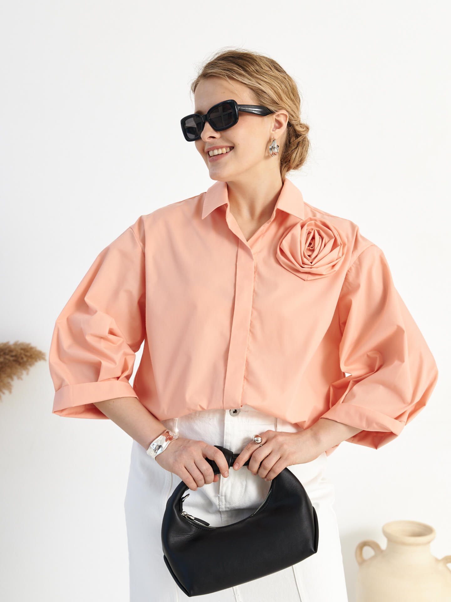 Рубашка с цветком