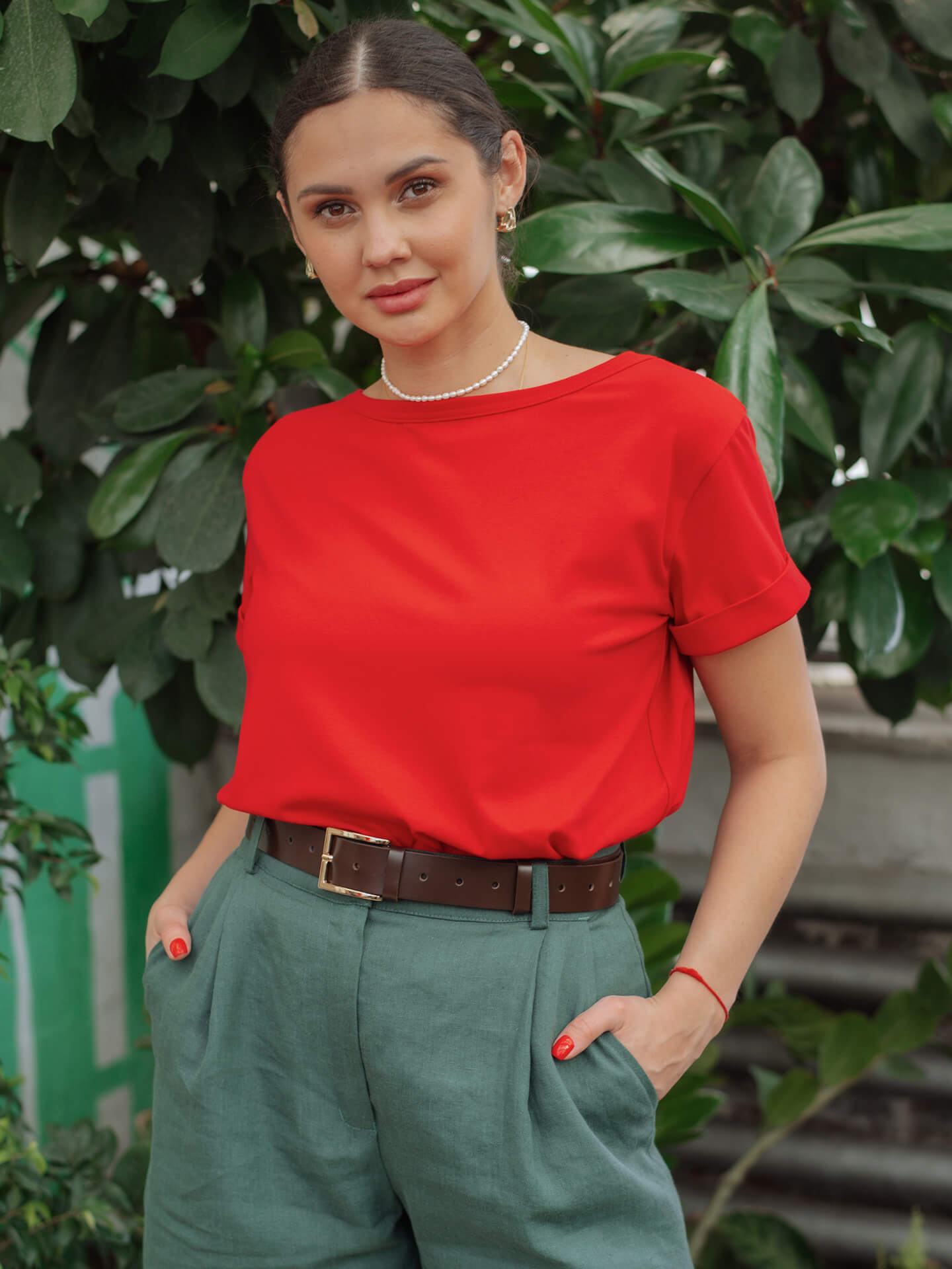 Футболка с подворотом