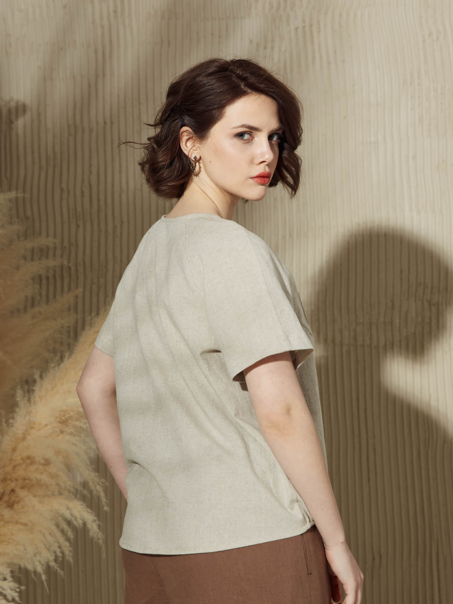 Блуза с принтом "OYM"