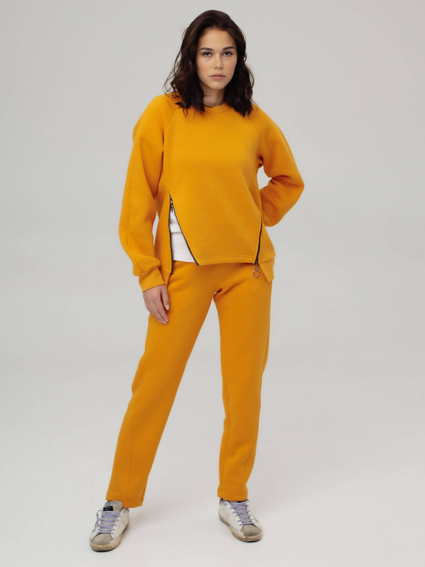 Брюки с подрезами (начес)