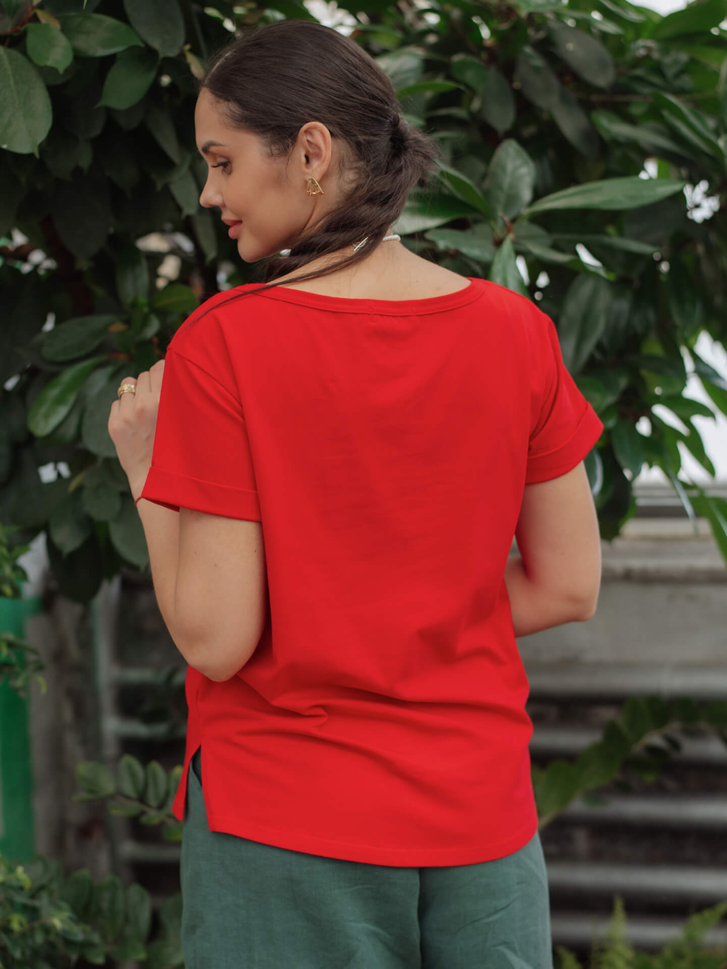 Футболка с подворотом